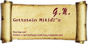 Gottstein Miklós névjegykártya